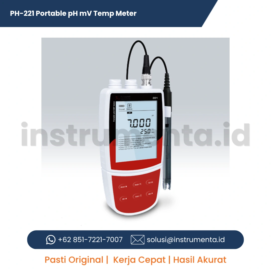 Ready Stok AMTAST PH-221 Portable pH mV Temp Meter Alat Ukur Keasaman Air dan Potensial Redoks Digital